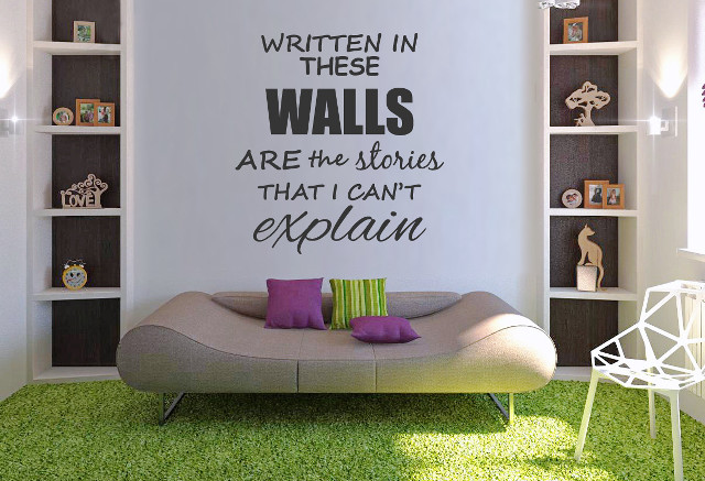 Living room couch bookshelf quote free wallpaper - medium preview image