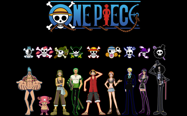 Cartoon characters black background one free wallpaper - medium preview image