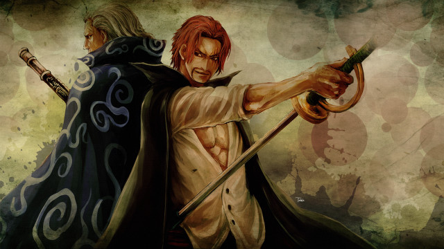 Two men swords cape painting free wallpaper - medium preview image