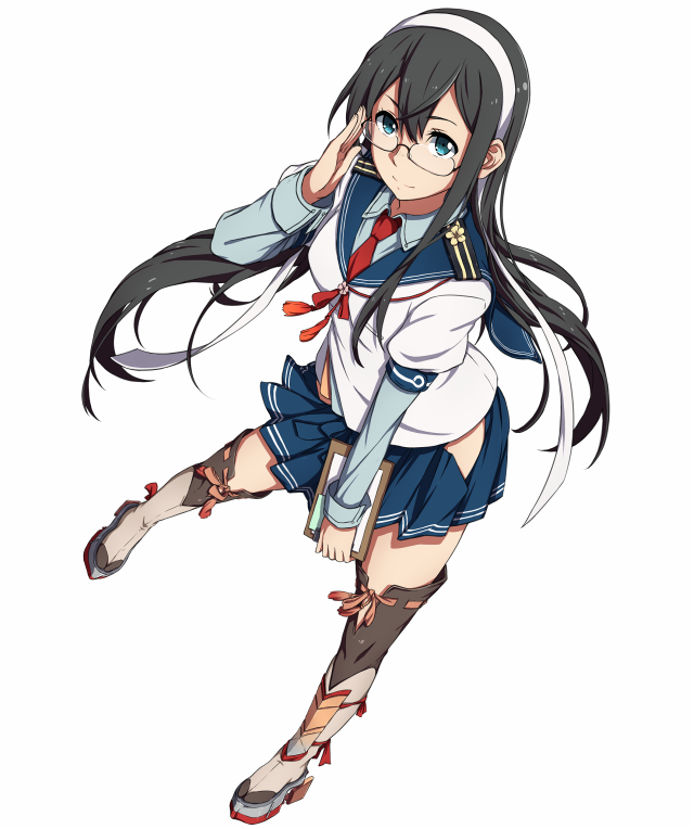 Aguri uchida schooluniform posing glasses free wallpaper - medium preview image