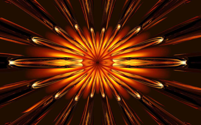 Starburst orange yellow black background free wallpaper - medium preview image