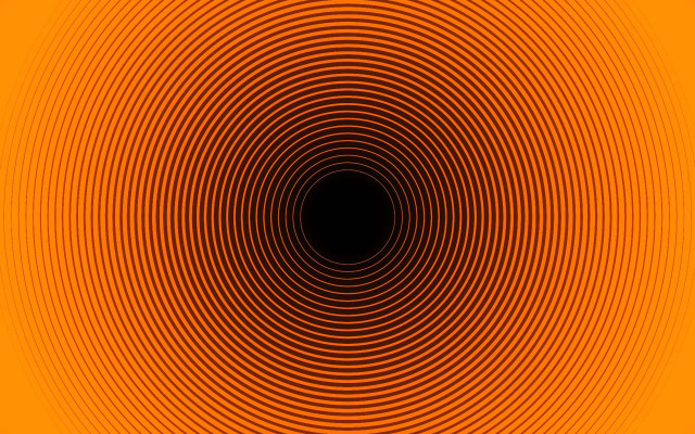 Orange black background circular pattern free wallpaper - medium preview image