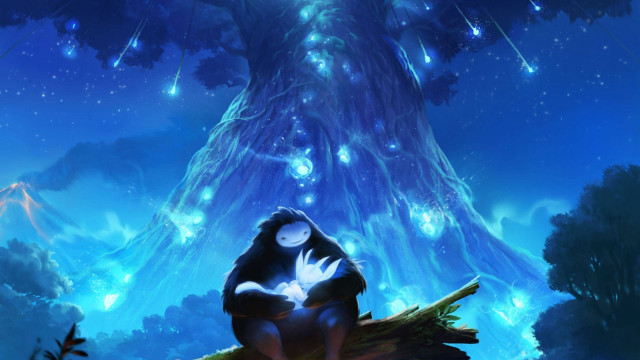 Person sitting tree branch sky free wallpaper - medium preview image