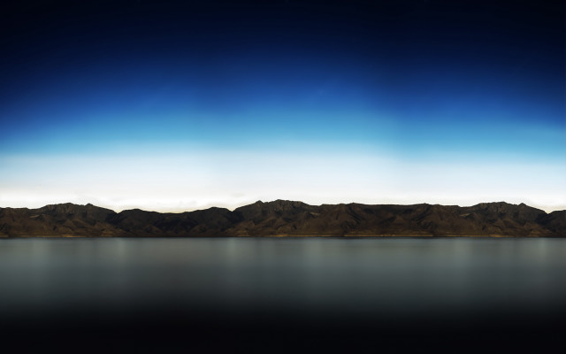 Lake mountains skyline clouds nature free wallpaper - medium preview image