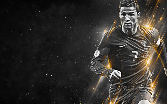 Man black white uniform running free wallpaper - medium preview image