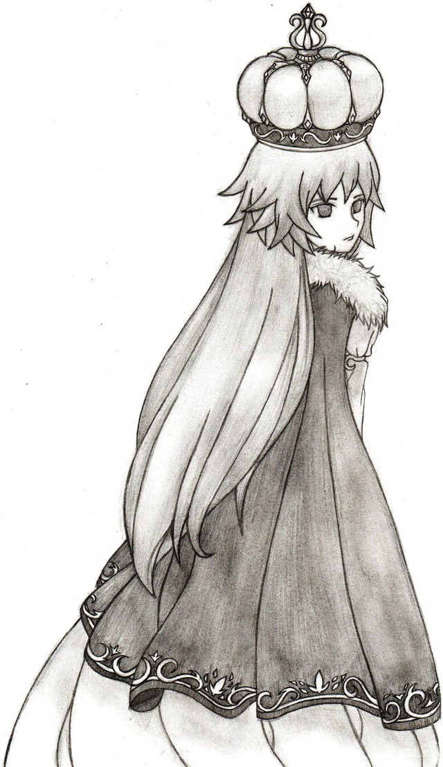 Princess crown dress drawing image free wallpaper - medium preview image
