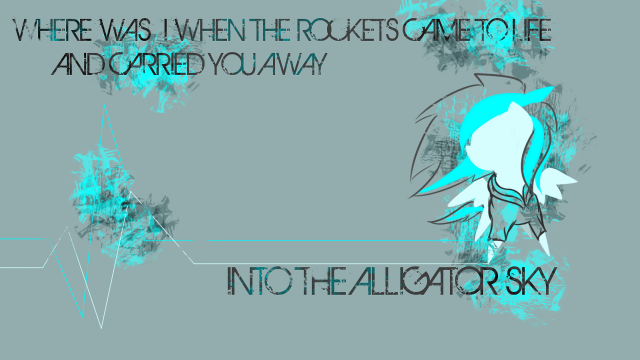 Blue white bird drawing quote free wallpaper - medium preview image