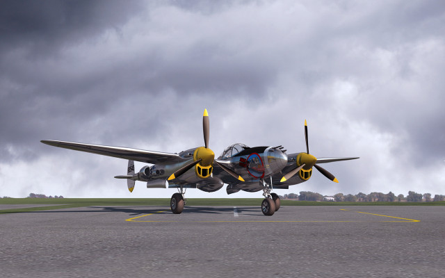 Small airplane runway cloudy sky free wallpaper - medium preview image