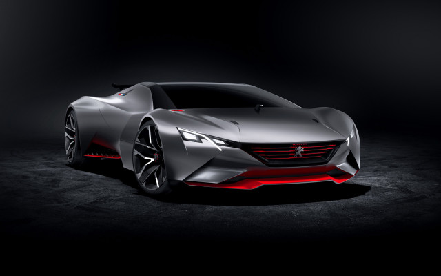 Silver sports car red lights free wallpaper - medium preview image