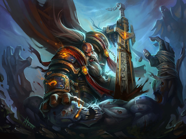 Man giant sword clock fantasy free wallpaper - medium preview image