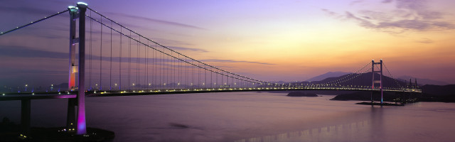 Bridge water night lights mountain free wallpaper - medium preview image