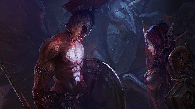 Cave demon armor blood red free wallpaper - medium preview image