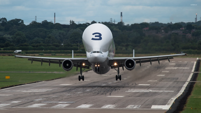 Jetliner taking off airport runway #2 free wallpaper - medium preview image