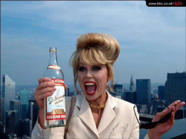 Woman holding bottle russian beer free wallpaper - medium preview image