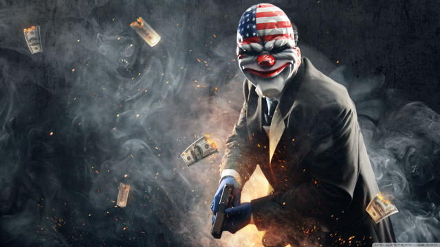 Man suit mask gun money #3 free wallpaper - medium preview image