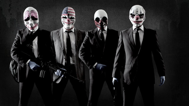 Masked men suits holding guns free wallpaper - medium preview image