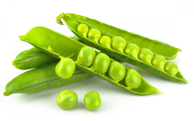 Peas green pods white background free wallpaper - medium preview image