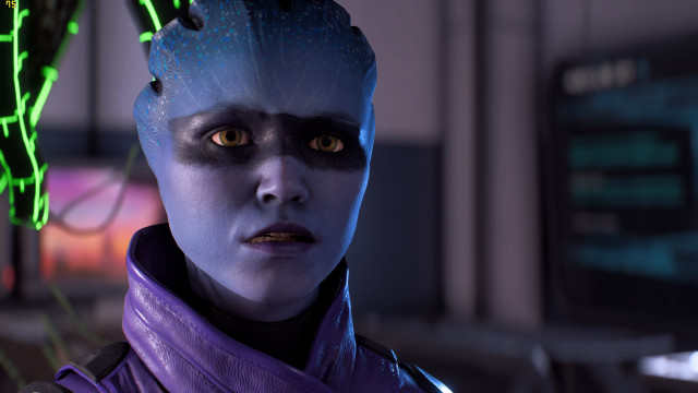 Futuristic neon portrait weirdface weirdhair free wallpaper - medium preview image