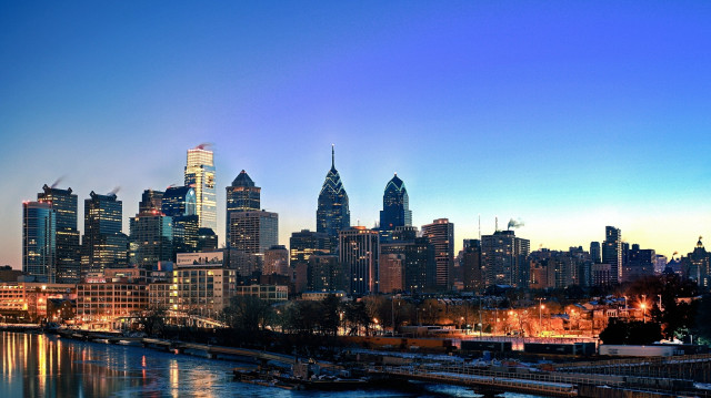 City skyline river night lights #4 free wallpaper - medium preview image