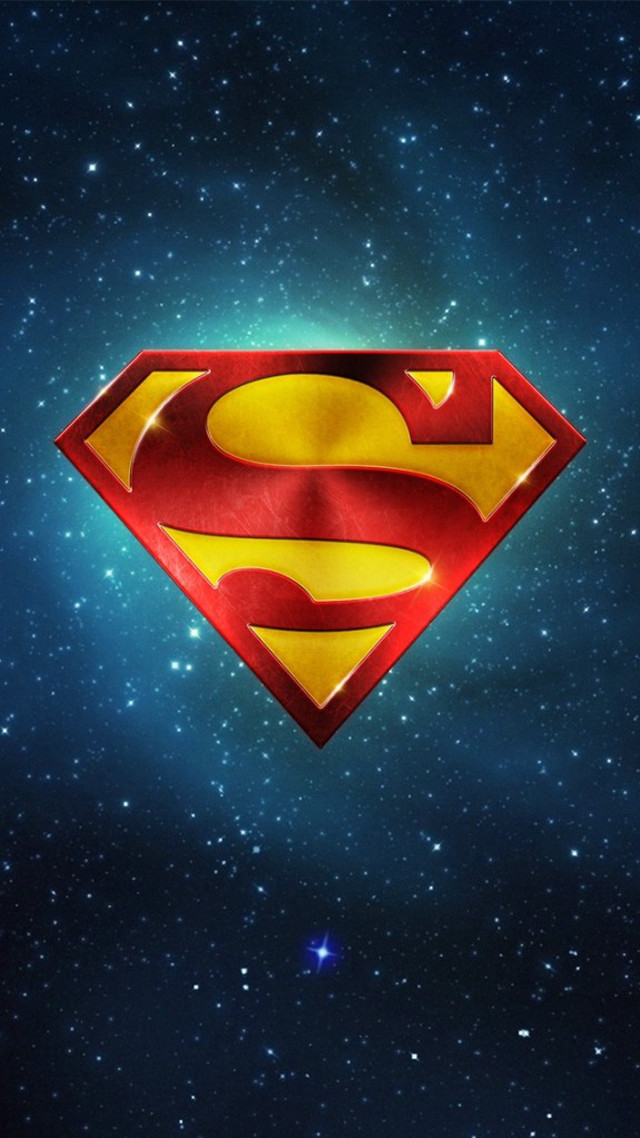 Superman logo space background stars free wallpaper - medium preview image