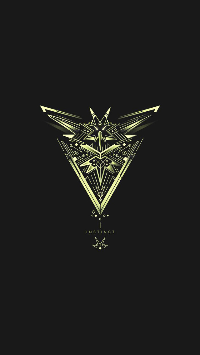 Black background gold triangle bird #2 free wallpaper - medium preview image