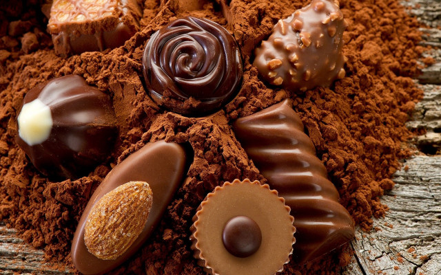 Chocolates dirt wooden table white free wallpaper - medium preview image