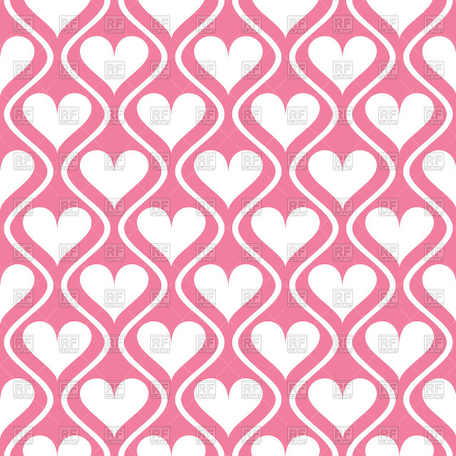 Pink white heart pattern white free wallpaper - medium preview image