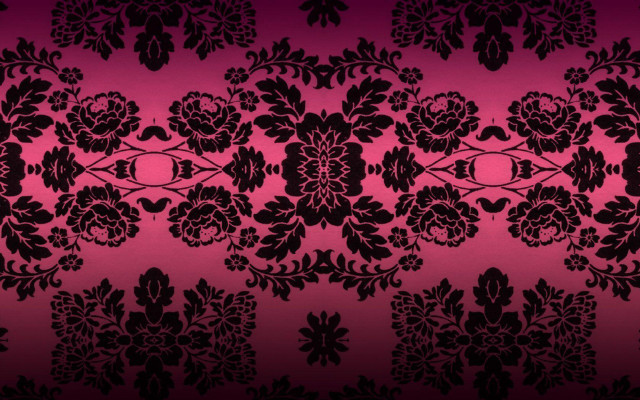Black pink floral wallpaper design #3 free wallpaper - medium preview image