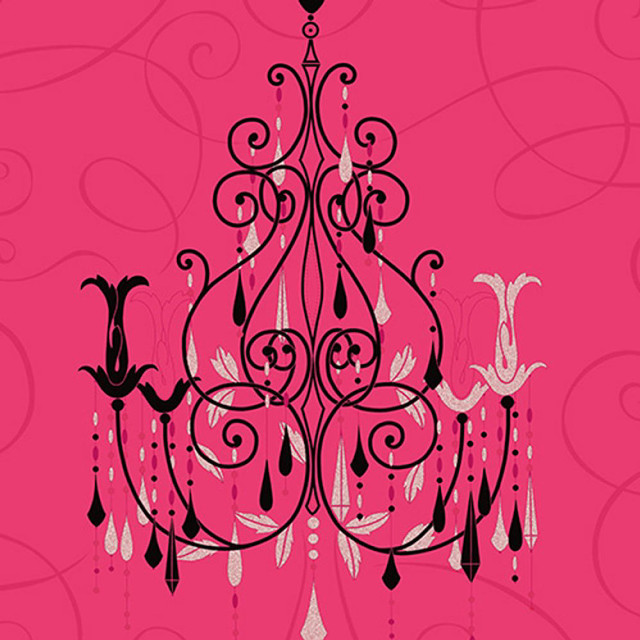 Pink chandelier black white designs #2 free wallpaper - medium preview image