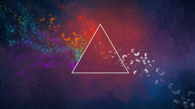 Triangle butterfly dark background red free wallpaper - medium preview image