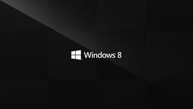Black background windows 8 logo free wallpaper - medium preview image