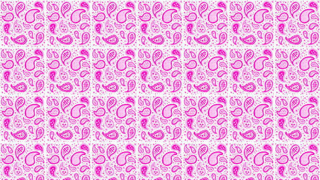 Pink white pattern hearts leaves free wallpaper - medium preview image