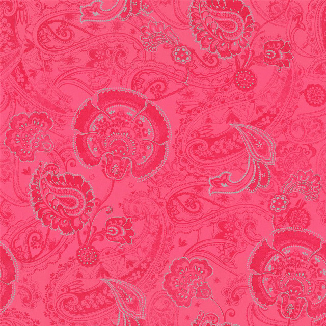 Pink paisley print fabric background free wallpaper - medium preview image