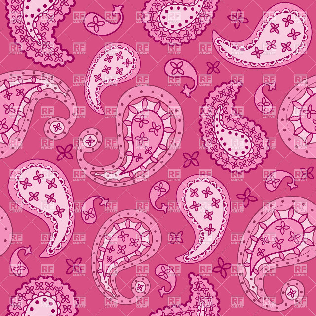 Pink paisley pattern flowers background free wallpaper - medium preview image