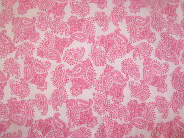 Pink white paisley print fabric free wallpaper - medium preview image