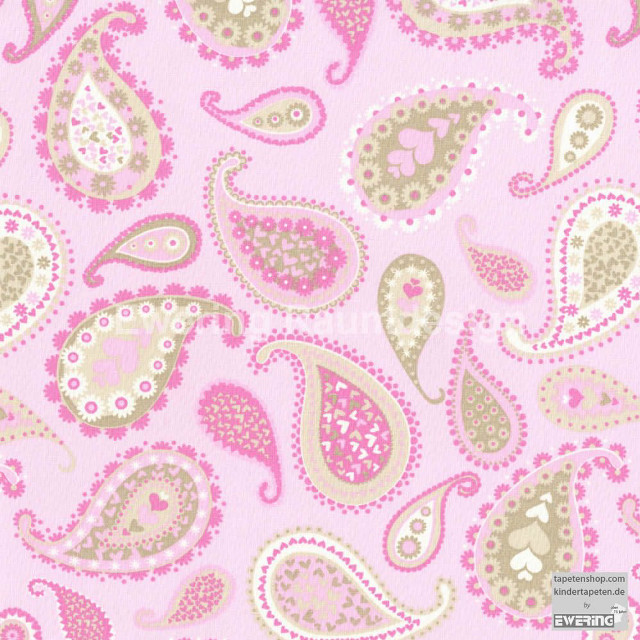 Pink gold paisley fabric arts free wallpaper - medium preview image