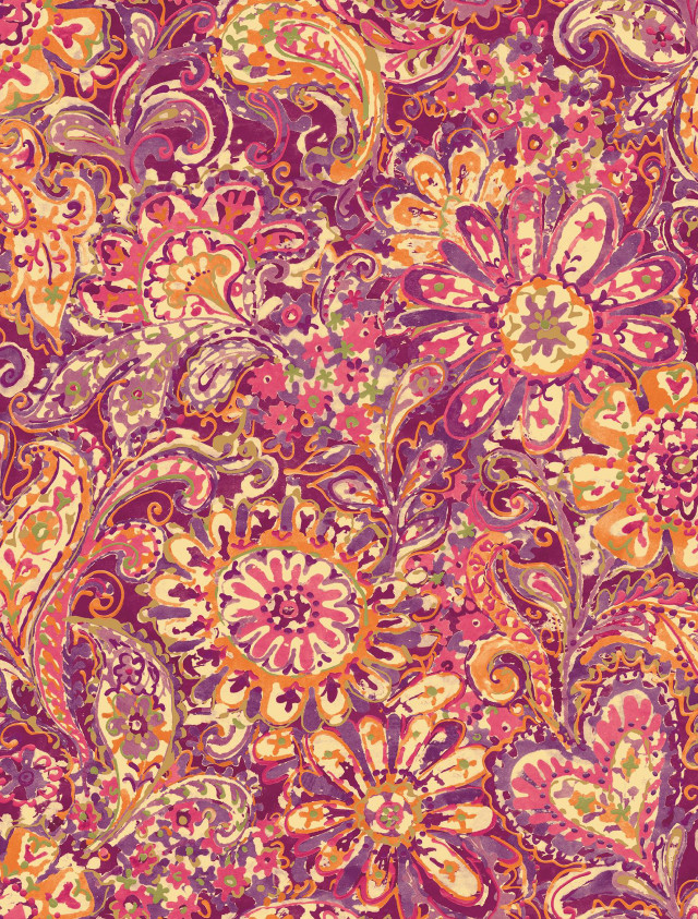 Colorful paisley pattern vibrant textures free wallpaper - medium preview image