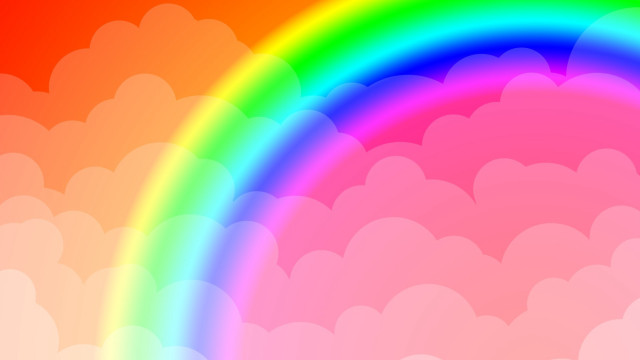 Rainbow clouds sky digital rendering free wallpaper - medium preview image