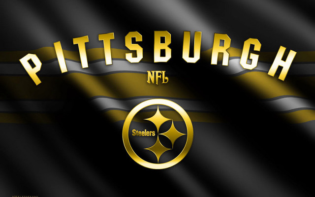 Pittsburgh football team logo black free wallpaper - medium preview image