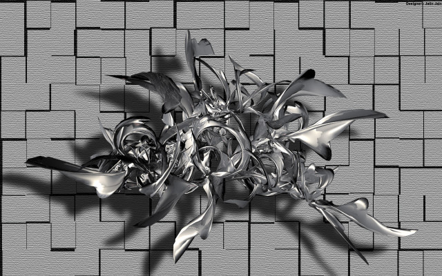 Metal object brick wall shadow free wallpaper - medium preview image