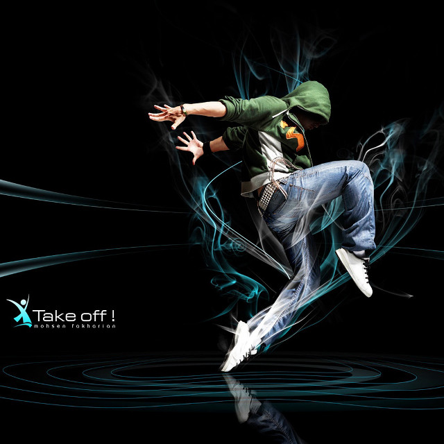 Man jumping arms out legs free wallpaper - medium preview image