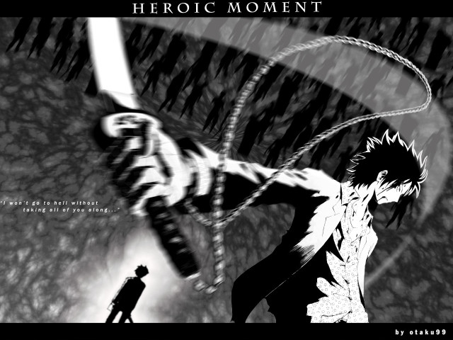 Epic gothic manga silhouette blood free wallpaper - medium preview image