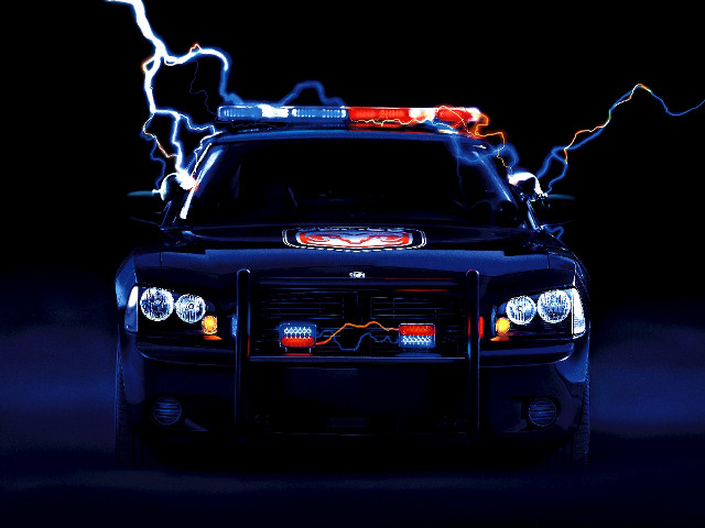 Black truck red light lightning #2 free wallpaper - medium preview image