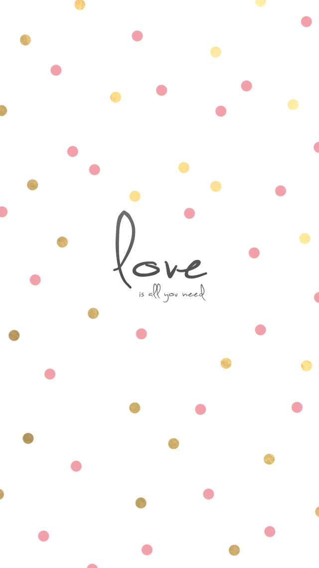 Love polka dot pink gold free wallpaper - medium preview image