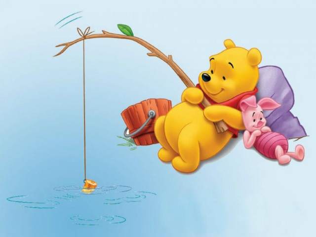 Winnie the pooh swinging tree free wallpaper - medium preview image