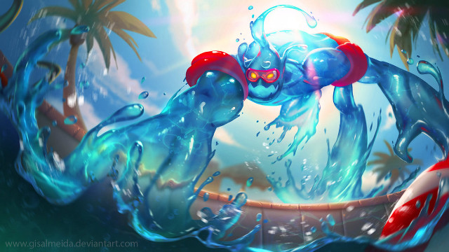 Blue creature red eyes red free wallpaper for desktop - medium preview image