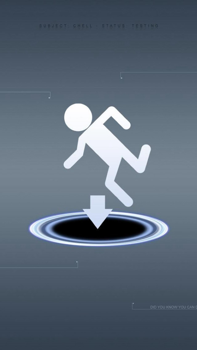 Man jumping hole white arrow free wallpaper - medium preview image