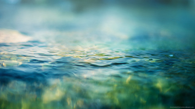 Blurry water green field blue free wallpaper - medium preview image