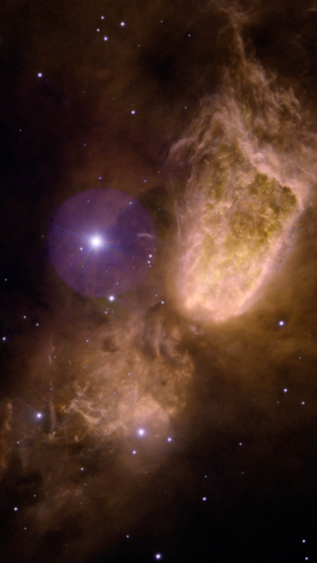 Large star space blue nebula free wallpaper - medium preview image
