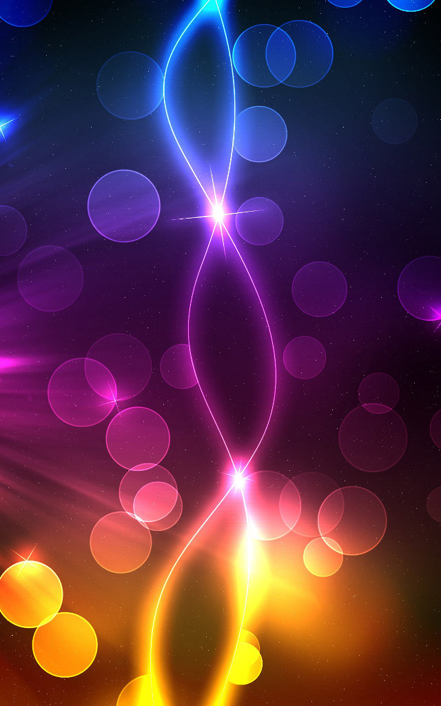 Colorful abstract background circles lights free wallpaper - medium preview image